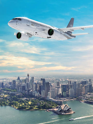 ACJ TwoTwenty flying over Sydney ACJ TwoTwenty flying over Sydney