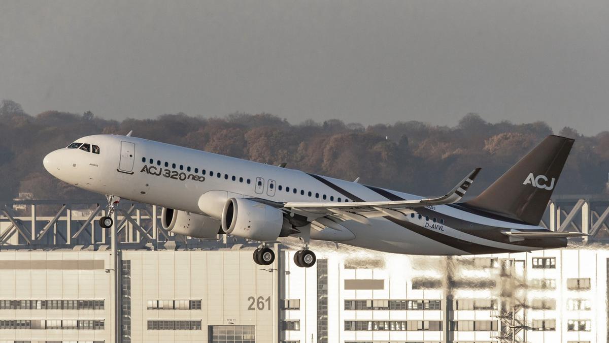 ACJ320neo takes to the skies for the first time | Airbus