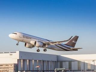 ACJ320neo takes to the skies for the first time