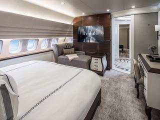 ACJ330 P4-MLO - Global Jet, cabin interior master bedroom