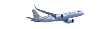 Rendering ACJ320neo in flight view