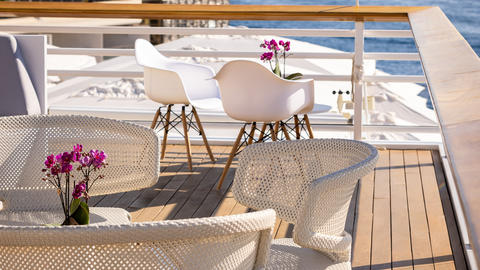 Close up picture of the Monaco yacht club