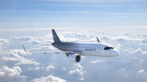 ACJ319neo in flight with new antenna ACJ319neo in flight with new antenna