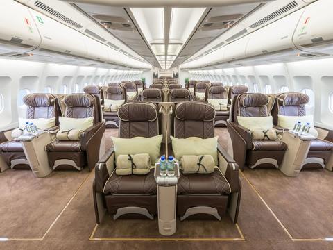 ACJ340 9H-BIG AirX Charter ltd interior