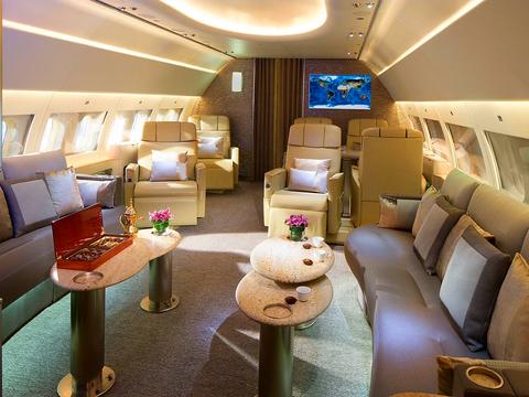 ACJ319 A6-CJE - Emirates executive lounge