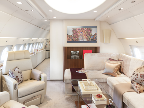 ACJ319 LX-MCO - Global Jet cabin interior