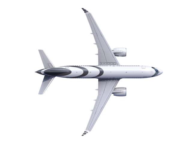 ACJ TwoTwenty rendering top view