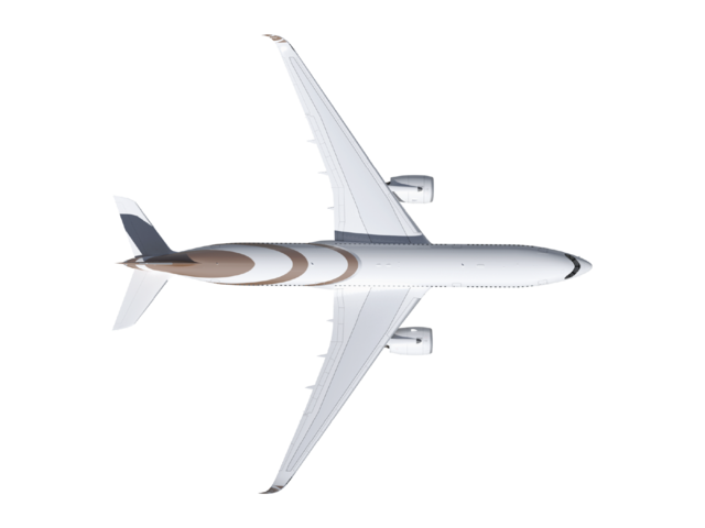 ACJ350 rendering top view