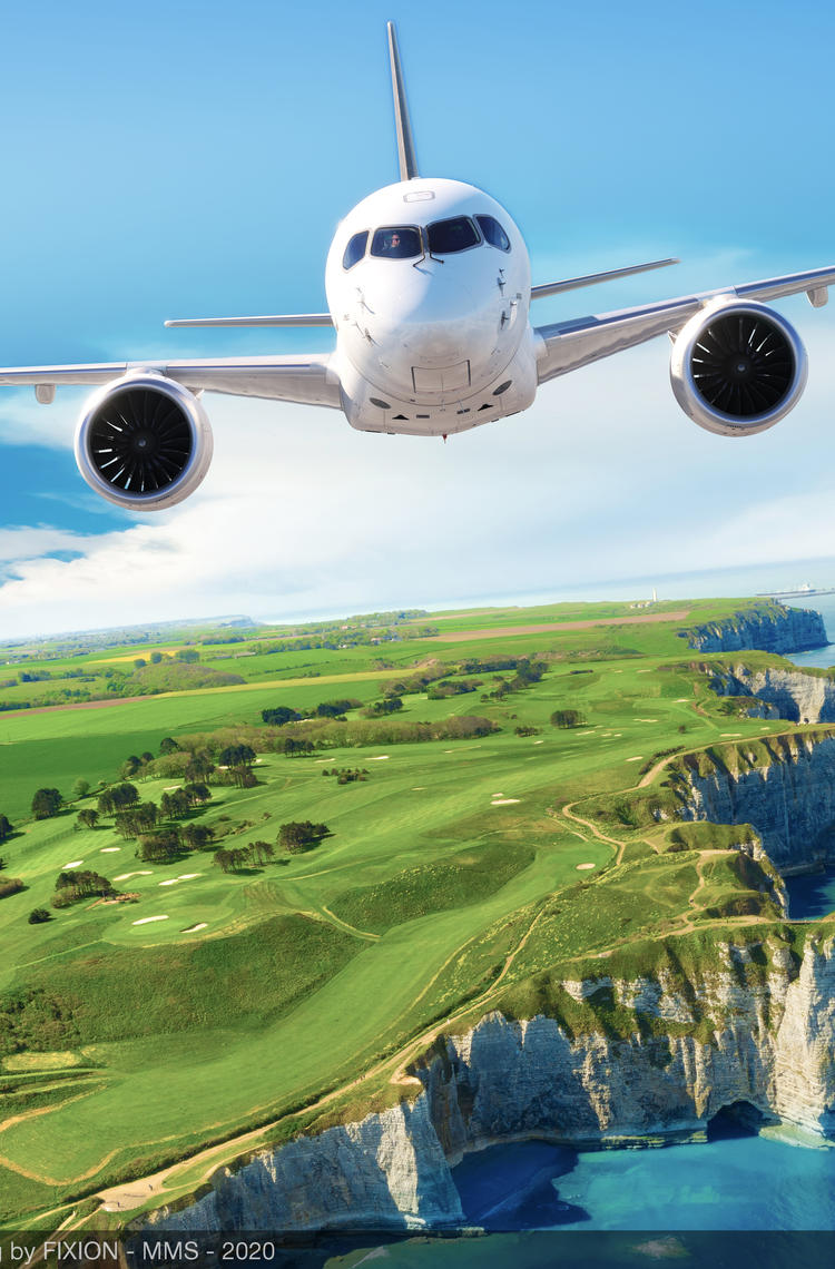 ACJ TwoTwenty - Flying view