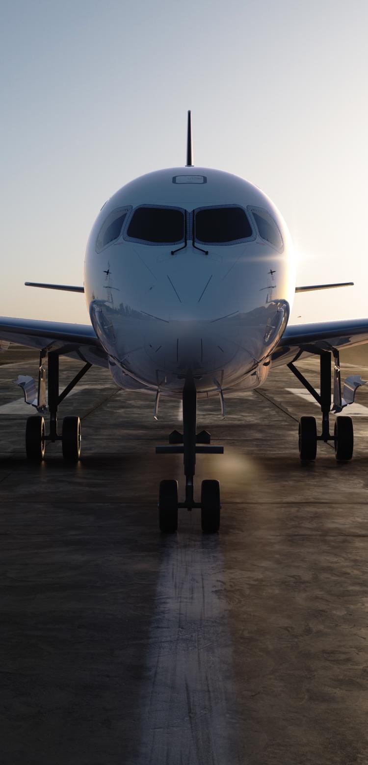 ACJ TwoTwenty on the tarmac ACJ TwoTwenty on the tarmac
