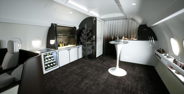 A321LR Four Seasons Social Area