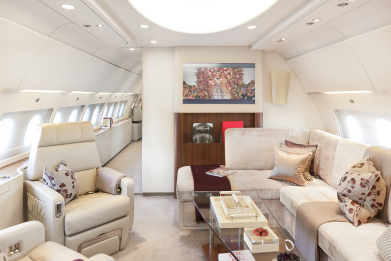ACJ319 LX-MCO - Global Jet cabin interior
