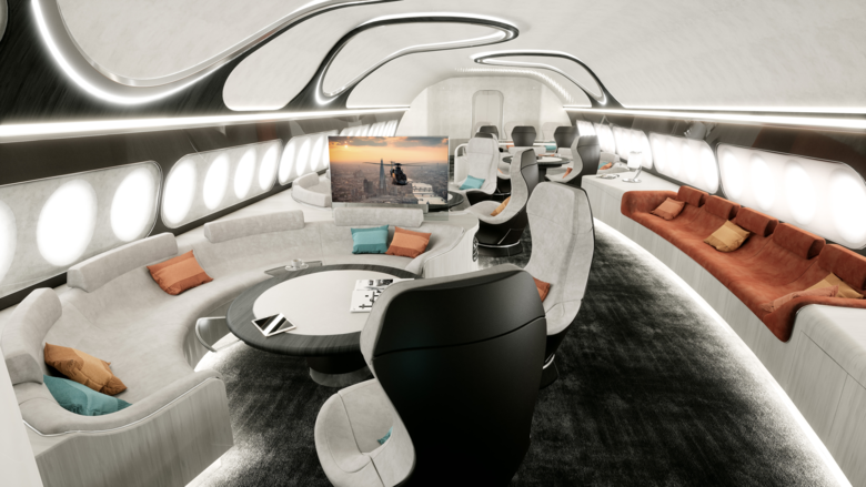 ACJ330neo concept lounge view