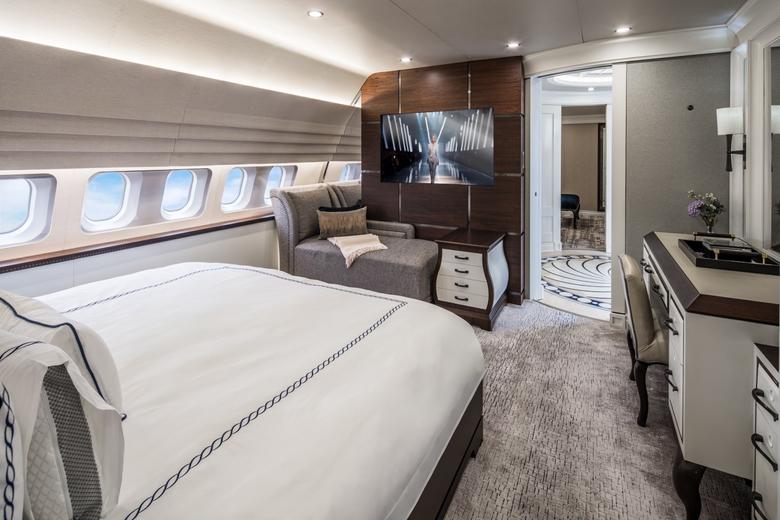 ACJ330 P4-MLO - Global Jet, cabin interior master bedroom